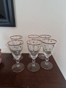 vintage glasses shamrock