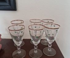 vintage glasses shamrock