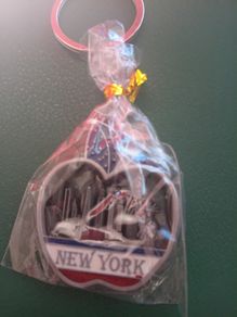 Key Ring heart shape New York