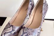 Snake Print Stiletto Heels - Pointed Toe Court Ladies Shoes