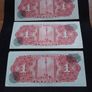 Banco De Mexico : (3) 1 Peso 1965 Banknotes - Consecutive Numbers Image 2