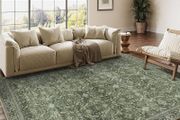 Vintage Rugs Living Room Green Large Area Rug 160x230cm Non Slip Washable Hall Lounge Bedroom Kitchen Office Dining Room Indoor Carpet Low Pile Big Carpets