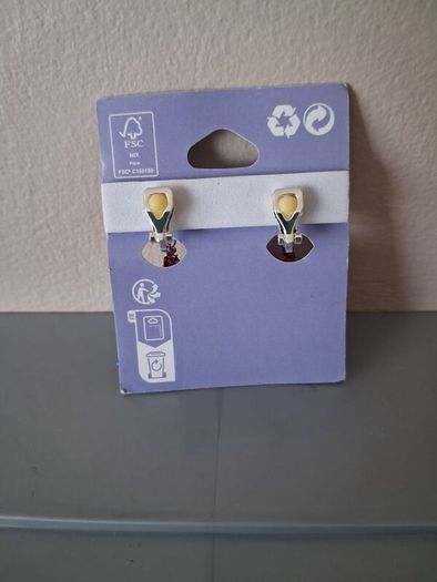 Claire's Clip-on Earrings Multicoloured Metal