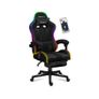 Huzaro Force 47 RGB Mesh Gaming Chair with Footrest - Black Image 2