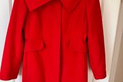 Ladies red wool coat debanhams