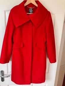 Ladies red wool coat