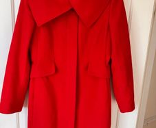 Ladies red wool coat debanhams