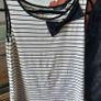 Ivory & Black Stripe Sleeveless Top , UK 16 (Fits 18) Image 3
