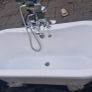 Bayswater free standing bath complete with taps, Image 5