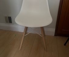 White dining chair x 4