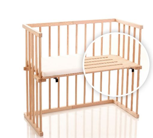 86 x 43 x 79 cm  solid beech wood Bedside Bed baby bed