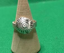 Hand made sterling silver Celtic swirl ring. Size L