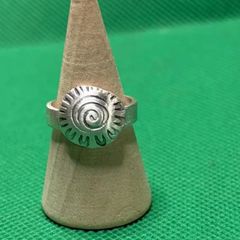 Hand made sterling silver Celtic swirl ring. Size L