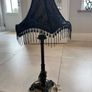 Victorian Revival style Black Lace & Beaded Fringe Table Lamps Image 2