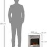 2KW Stainless Steel Electric Fireplace Pebble Burning Effect Heater Fire Flame Indoor Stove LED Lighting (FREE POSTAGE) Image 3