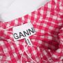 Ganni Red Pink White Gingham Check Ruched Tube Top 20UK/48EU Image 2