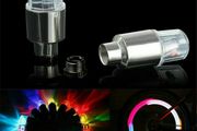 2Pcs Colourful Car Tire Valve Caps LED Car Motorcycle Cycling Kids Childs Bike Bicycle Wheel Lantern Spokes Hub Tyre Lamp Wheel Caps Auto Tyre Accessories