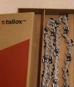 High Quality 2 New Tallox Chainsaw Saw Chains 3/8" Pitch .043" 1,1 mm Gauge 52 Links 14" 35 cm