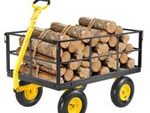 Heavy Duty Steel Garden Cart 635kg Capacity with 13 Inch Tyres