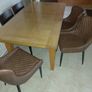 Matching solid wood table and dresser Image 10