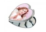 Personalised Heart Shaped Compact Mirror