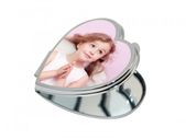 Personalised Heart Shaped Compact Mirror