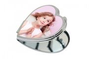 Personalised Heart Shaped Compact Mirror