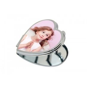 Personalised Heart Shaped Compact Mirror