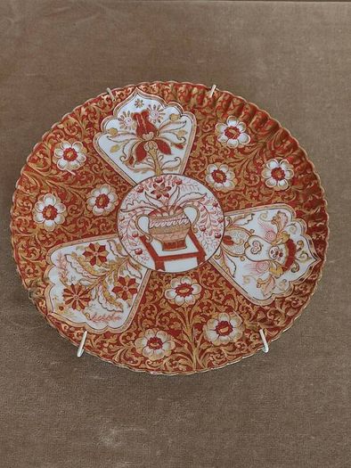 Antique 142 years old hand painted plate Copeland , England 1883