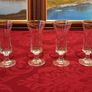 6 Pieces Irish Shamrock Gold Rimmed Footed Shot Glasses Image 7