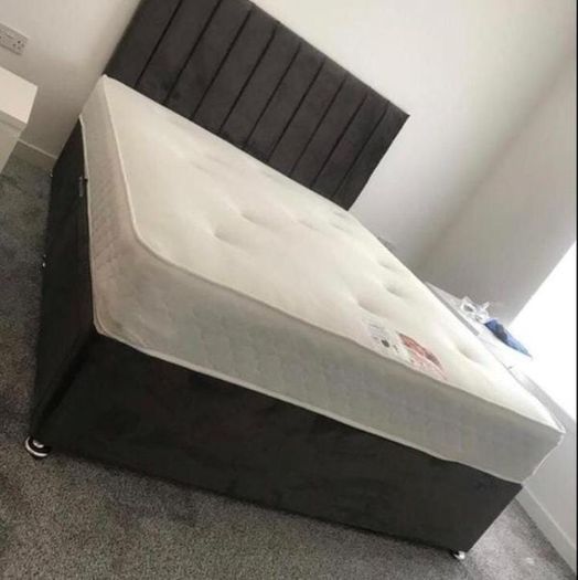New Stylish single ,Double 4ft, 4ft6, King 5ft And 6ft Superking Sizes Divan Beds Instock. Drawers And Optional Tufted Mattresses Available. Free Delivery
