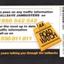 1999 Ireland 50 unit 10 years of the AA providing traffic reports and accident information (ODS3) Call Card Used Image 2