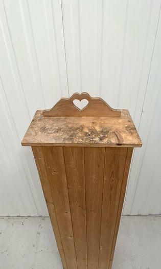 Vintage Pine Heart Motif Book Shelf