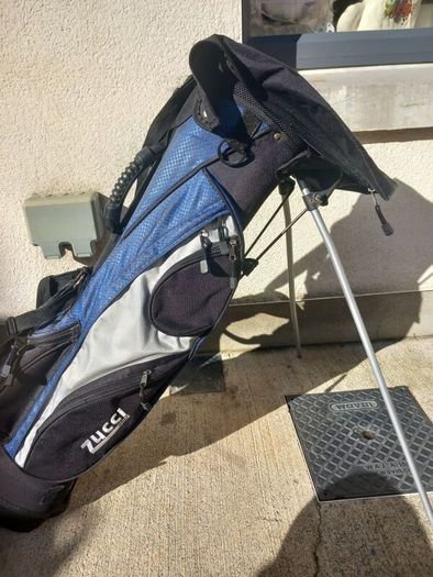 A selection of golf bags