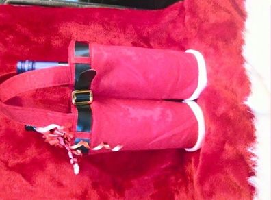 Santa pants wine bag