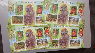 Ireland 1998.Endangered Animals.MNH.Four Different Sheetlets.