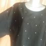 Brand new Primark black studded suede imitation jumper size UK18 EU46 Postage included Image 2