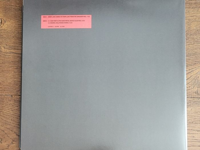 U2 - 3-D Dance Mixes - 12" vinyl record