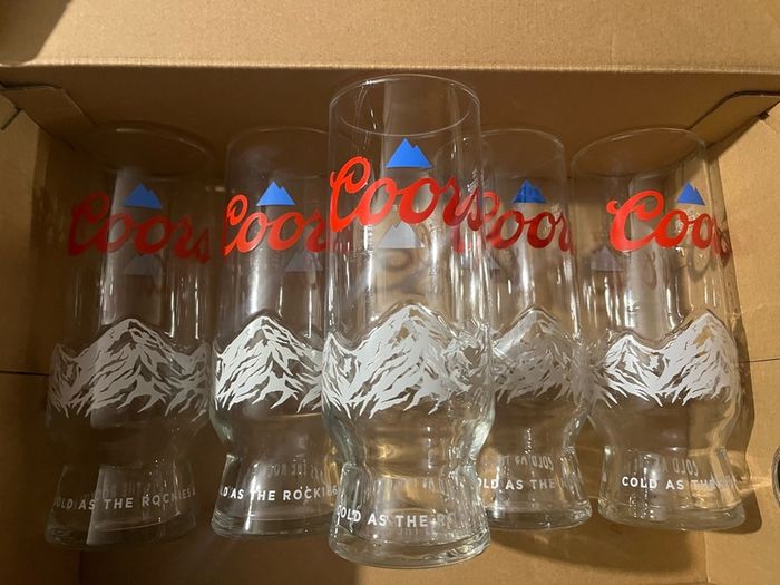 Coors pint corona pint extra beer glasses