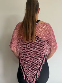 Heading off to EP? Amazing crochet sequin poncho