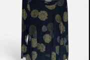Capri Clothing Black &amp; Chartreuse Floral Long Sleeve Tunic