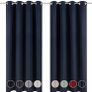 Blackout Curtains - Set of 2 Eyelet Curtains - Easy Installation, Maximum Protection, Black Out for Bed and Living Room Multiple Sizes/Colours Image 6