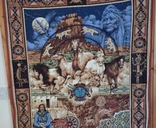Vintage Native American Indian Wall Hanging