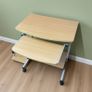 Mobile Computer Desk with Pull Out Keyboard Tray & Printer Shelf Image 3
