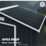 Outsunny 7 x 4ft Dark Grey Steel Apex Garden Shed ROOF Image 3
