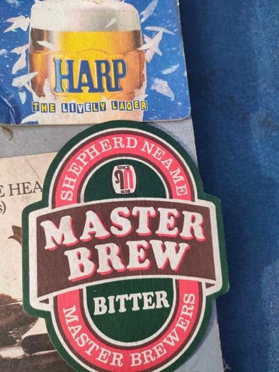 Vintage beer mat collage