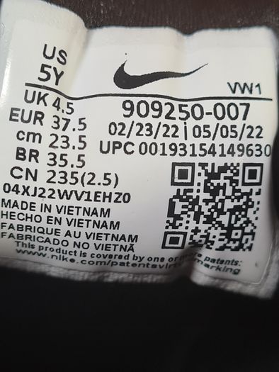 Boys NIKE ROSHE G golf trainers shoes spikeless Size UK 4.5 EU 37.5 (AT2)