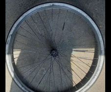 Front and rear bike wheels
