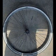 Front and rear bike wheels