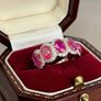 Silver Harry Ivens Designer Ring   925 Gold Plated Silver  Natural Zambian Rubies  White Zircons Image 2